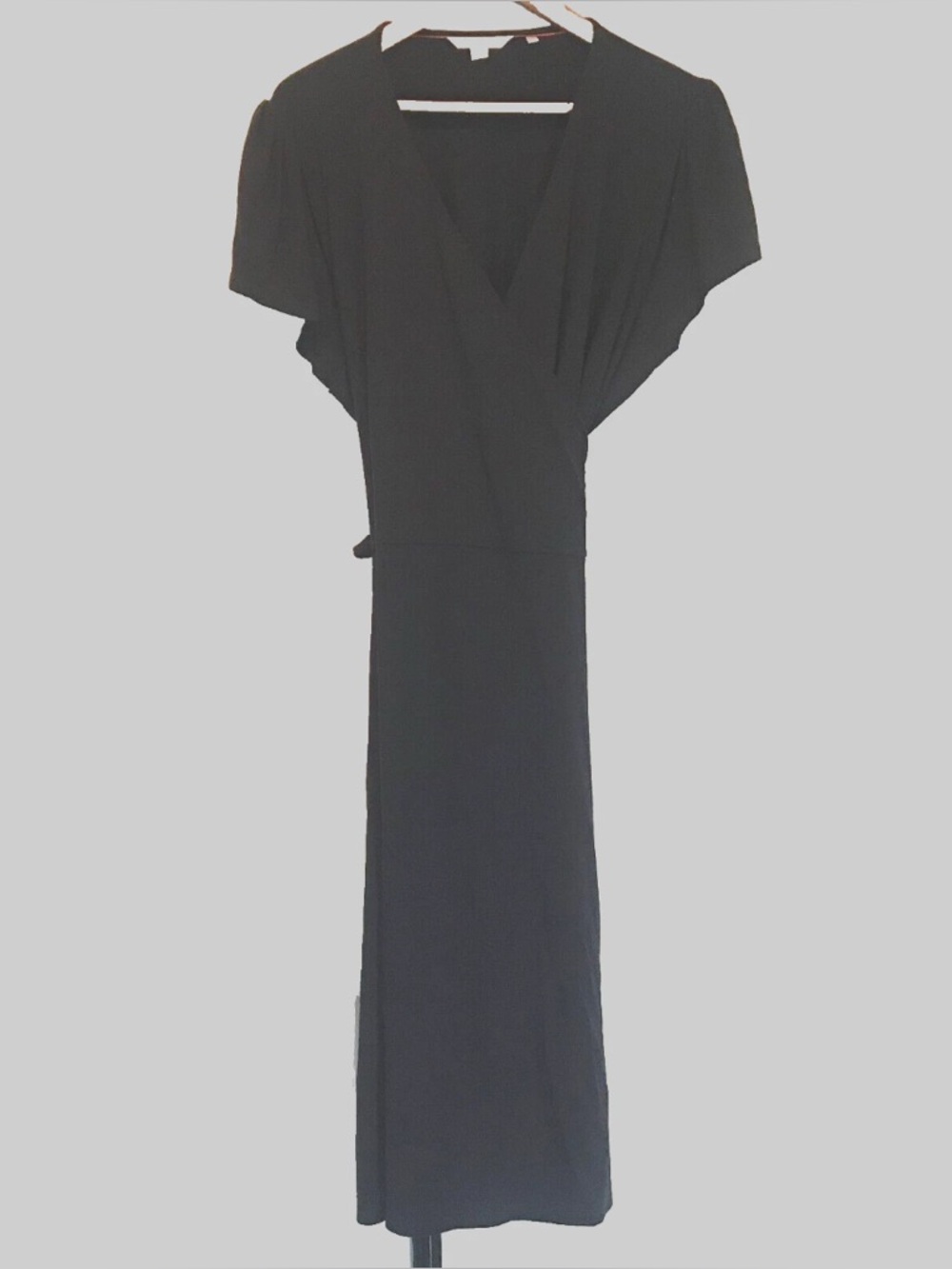 Boden Black Wrap Dress Cap Sleeved 2R